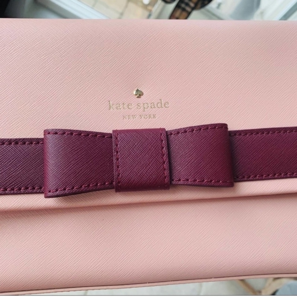 Kate Spade of New York Veronique Kirk Park Pink Saffiano Leather Crossbody Purse - Picture 2 of 15
